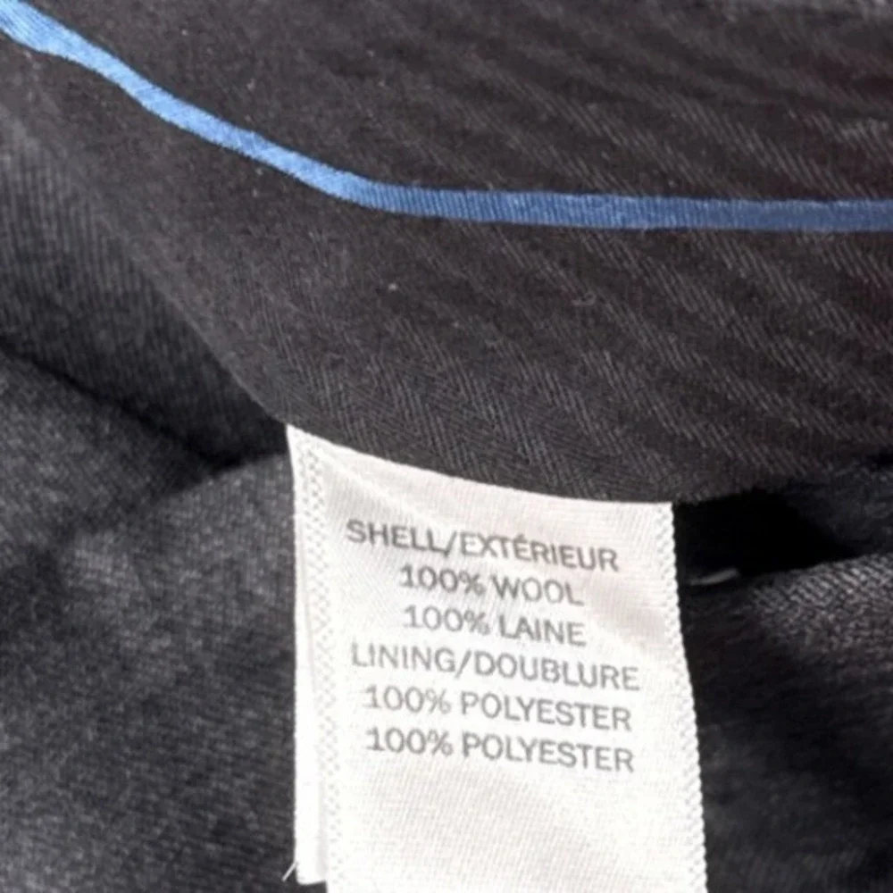 Banana Republic Mens Wool‎ Suit 42S Blazer 36/32 Tailored Pants Charcoal Gray
